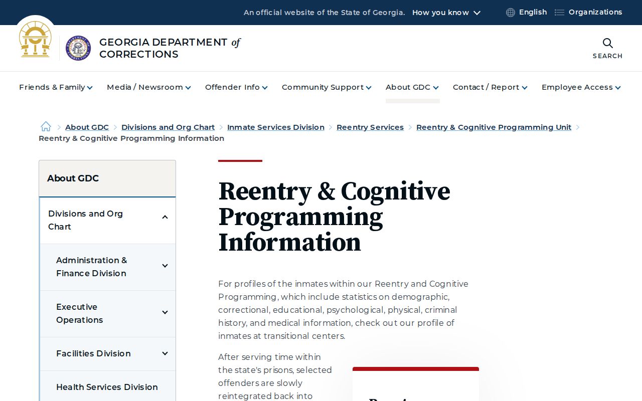 GDC reentry programming tied to Valdosta State Prison release planning